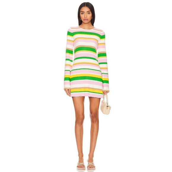 Show Me Your Mumu Away Mini Dress in Multi Rib Knit XSmall New Womens Knit - Picture 1 of 13